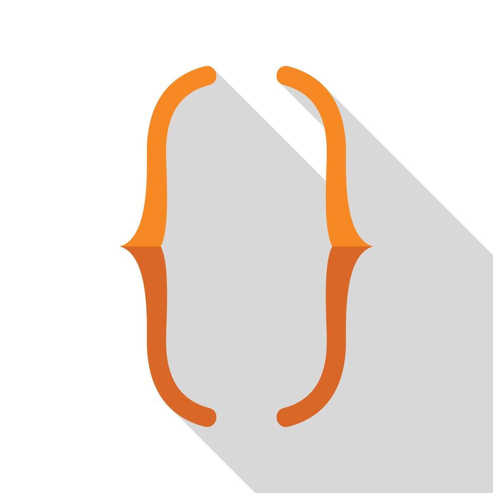Curly brackets symbol representing coding and programming vector