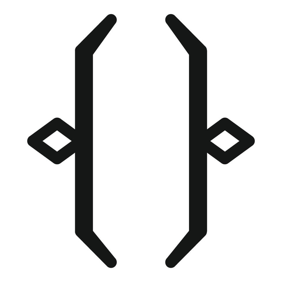 Black brackets enclosing empty space, modern design element vector