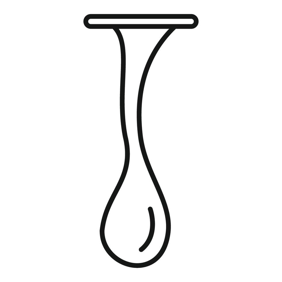 Ink drop is falling down creating a long thin thread vector