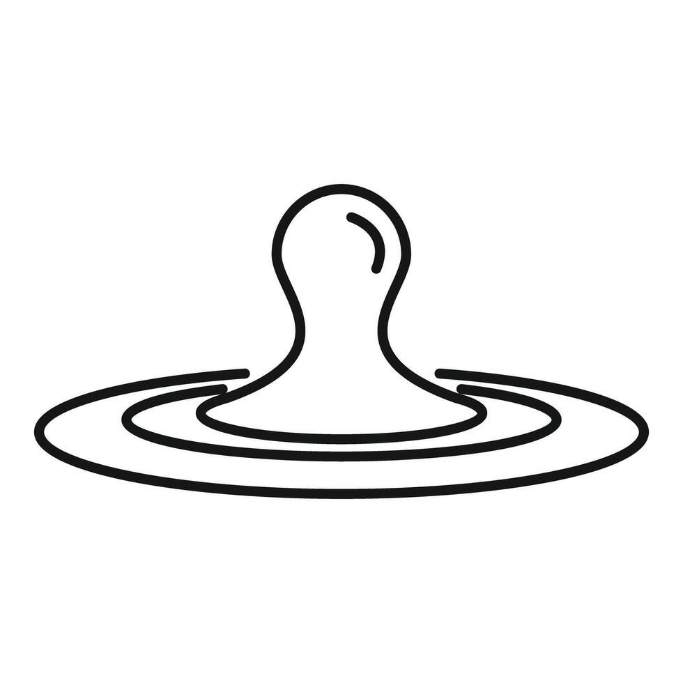 Water drop is creating concentric circular ripples on a liquid surface vector