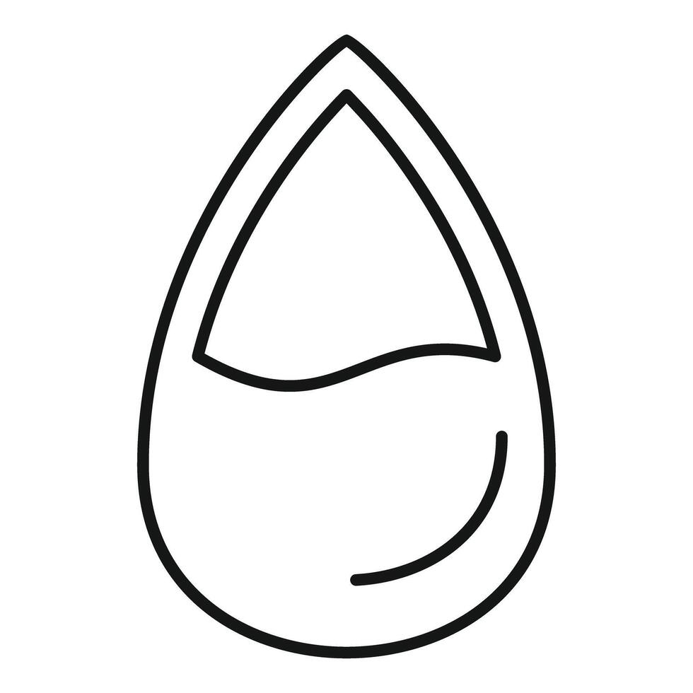 Drop of water showing liquid surface tension icon vector