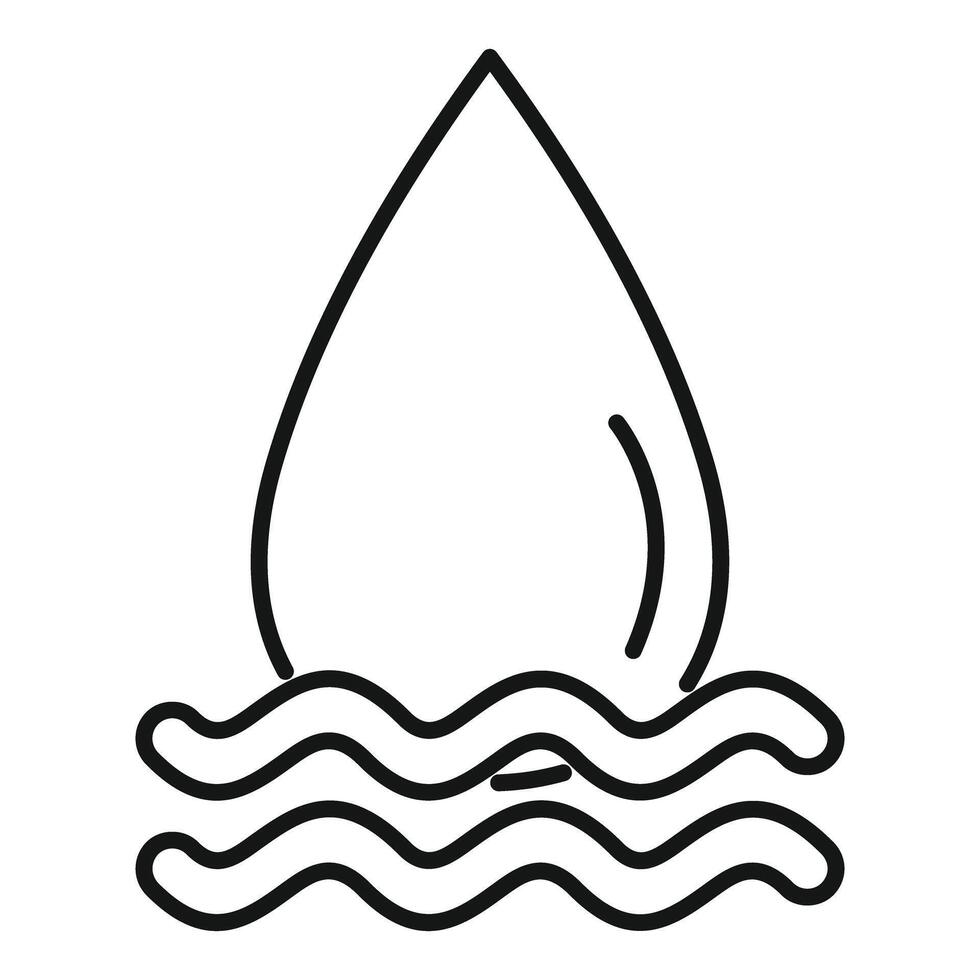 Water drop falling into water waves creating ripples vector