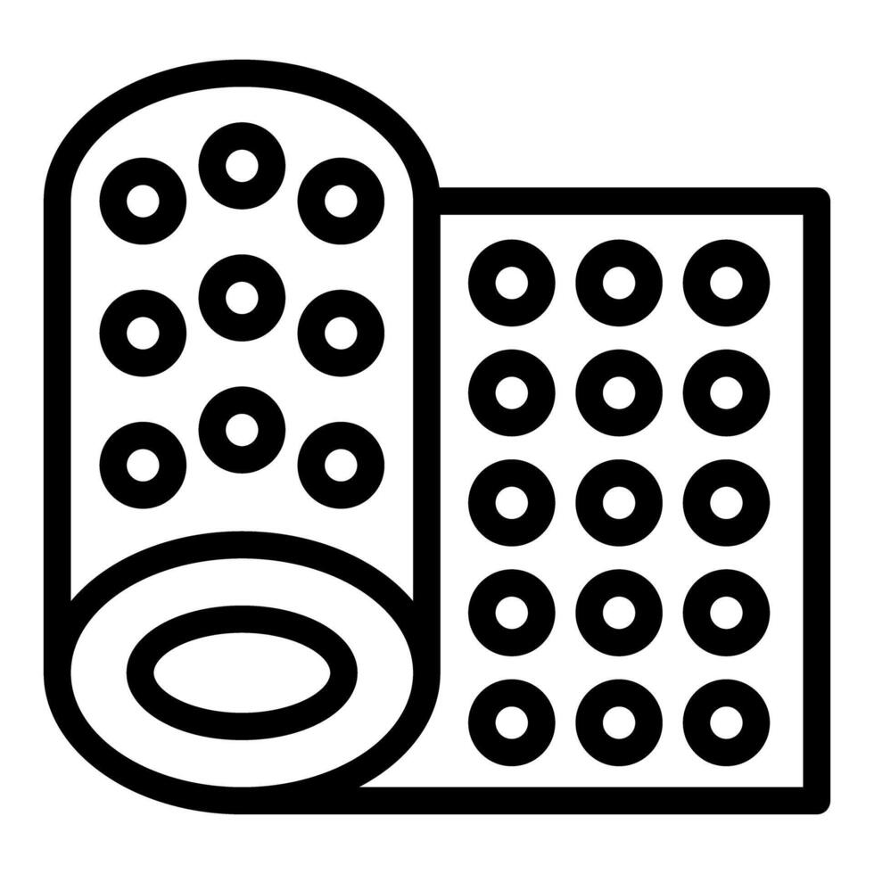 Rolled bubble wrap protecting fragile items during shipping vector