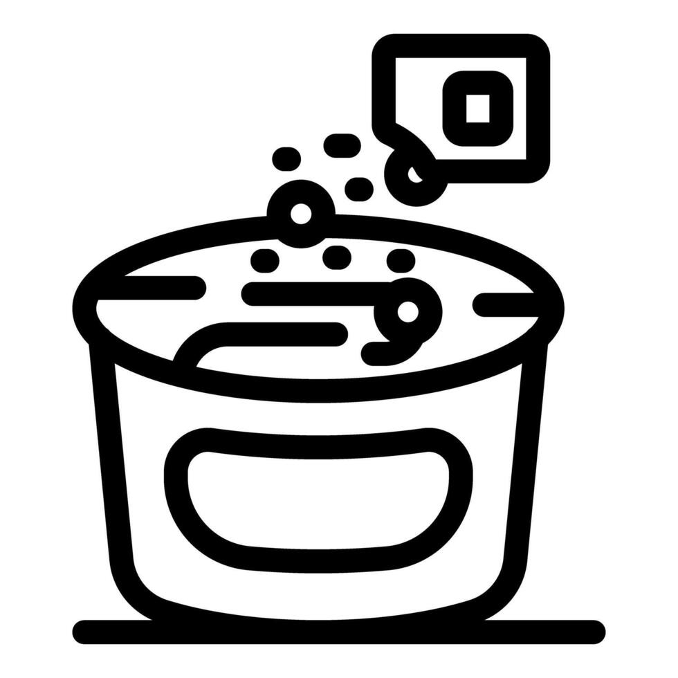 Person pouring detergent pod into washing machine drum for laundry vector