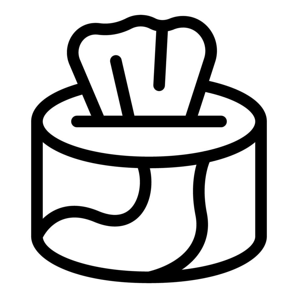Wet wipes emerging from round container, hygiene and convenience vector