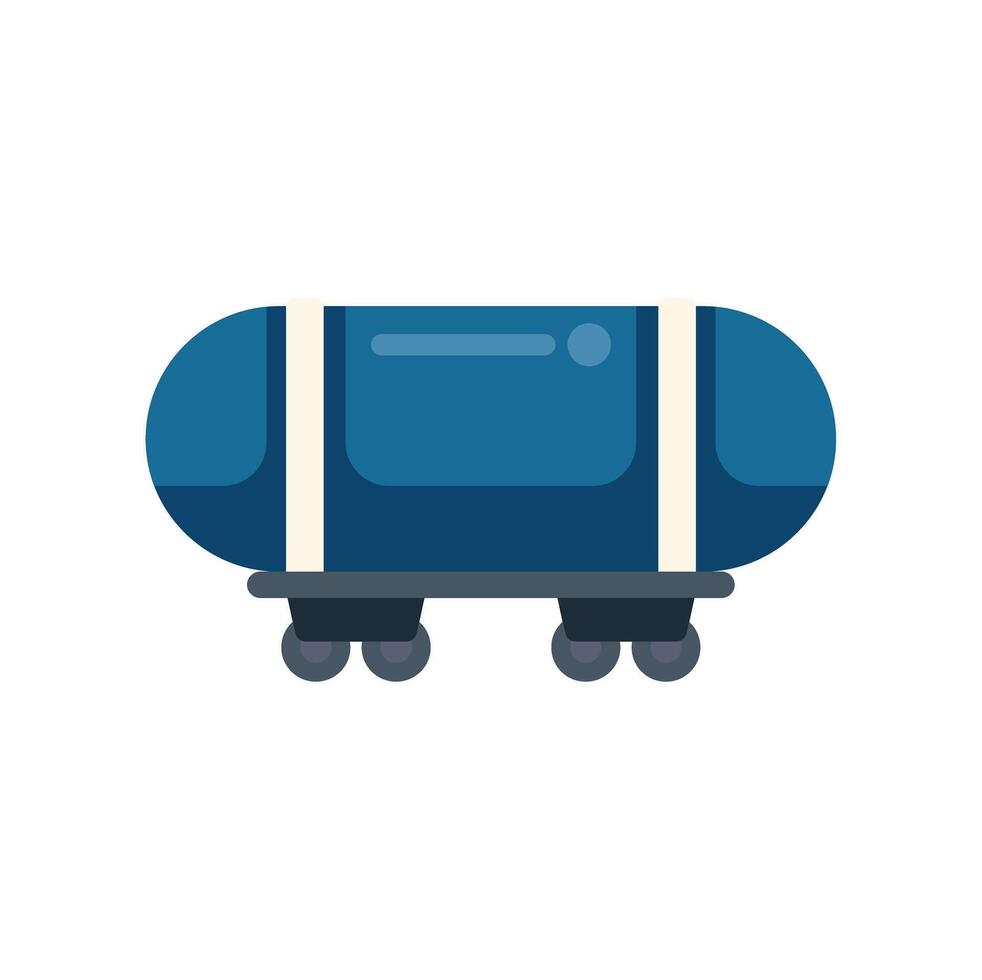 Blue railroad tank car delivering oil and gas by rail vector