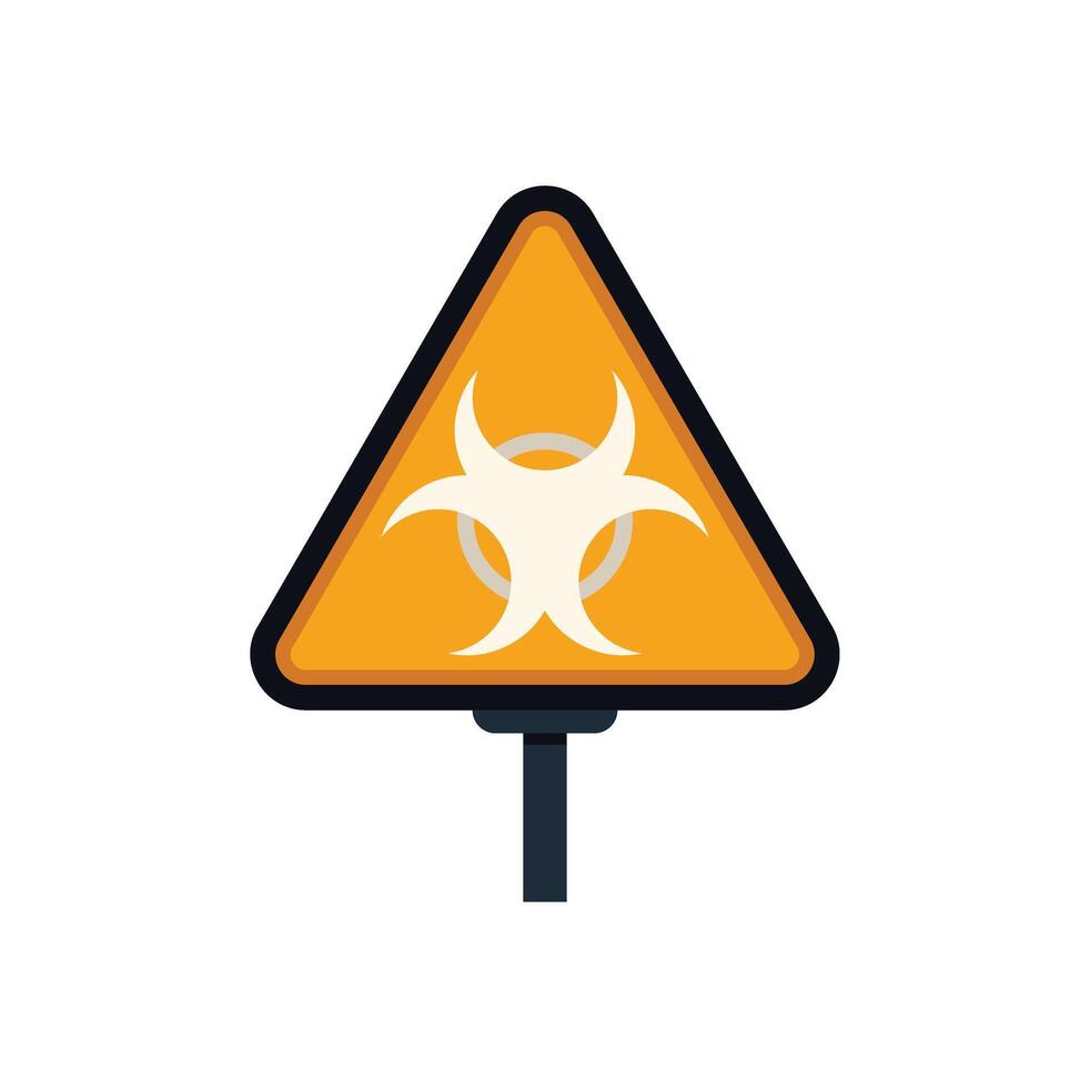 Yellow triangle biohazard warning sign indicating a biological threat vector