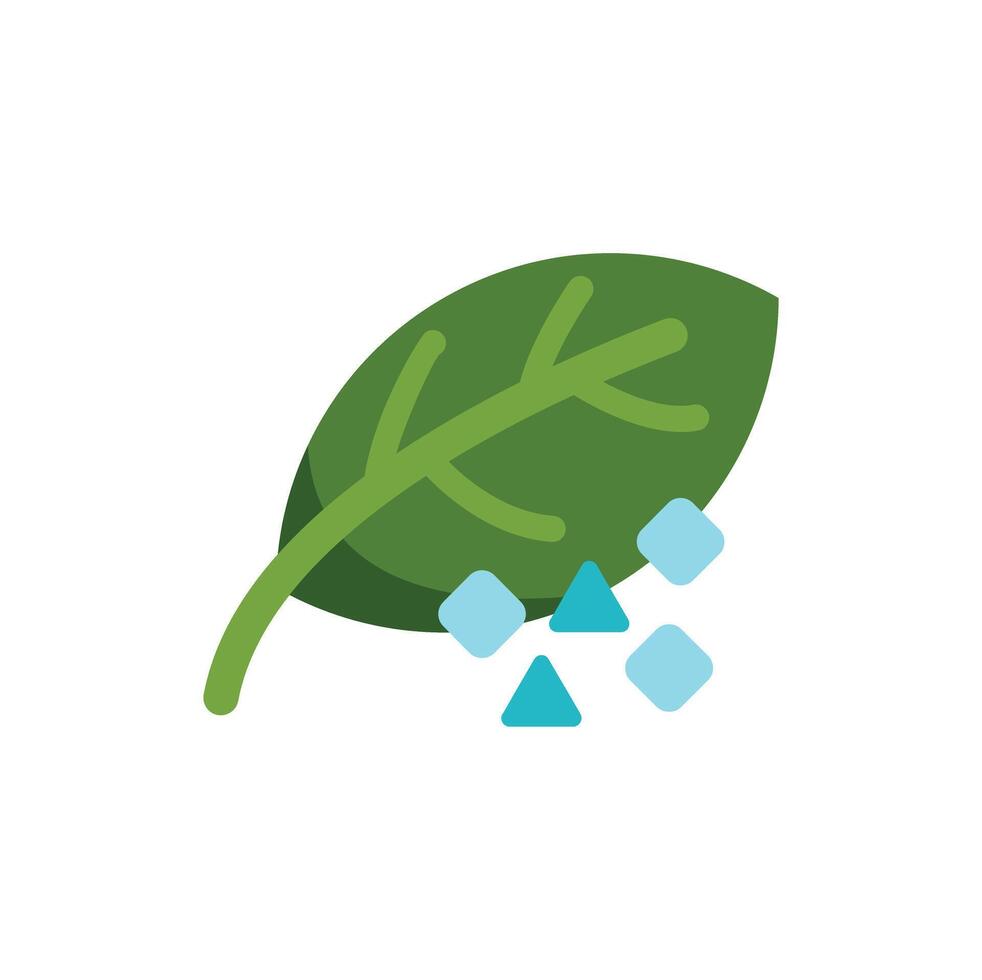 Green leaf losing pixel squares representing digital detox vector