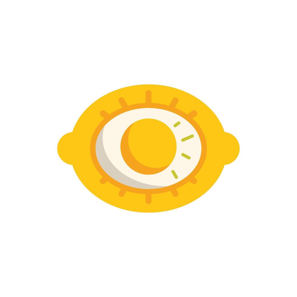 Lemon slice transforming into a vibrant summer sun vector