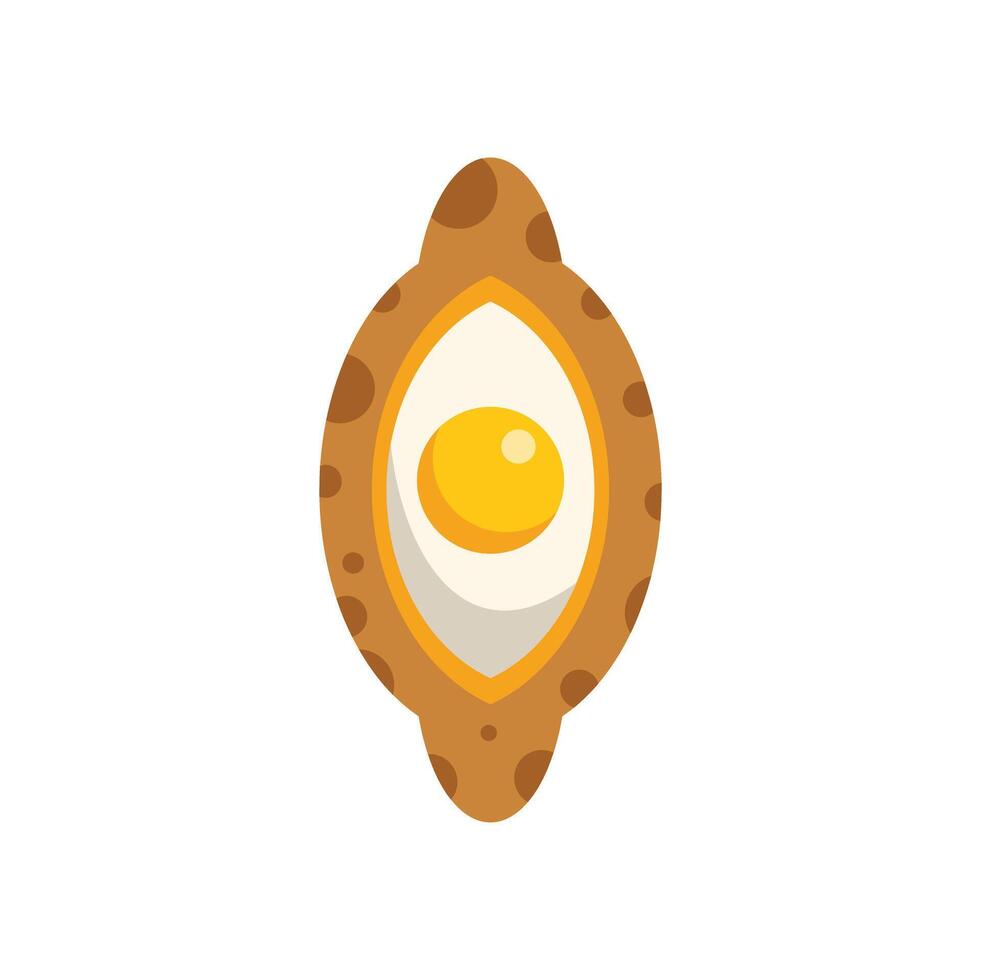 Adjarian khachapuri georgian cheese bread baking vector