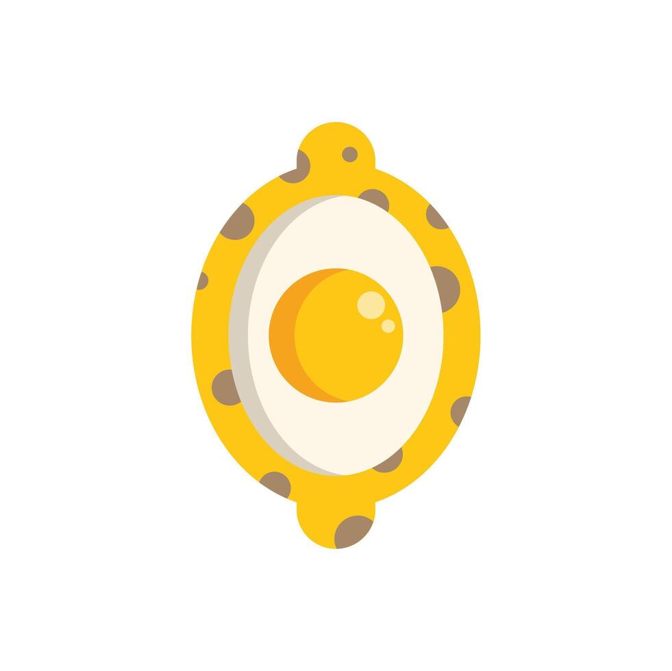 Salted duck egg icon representing asian cuisine ingredient vector