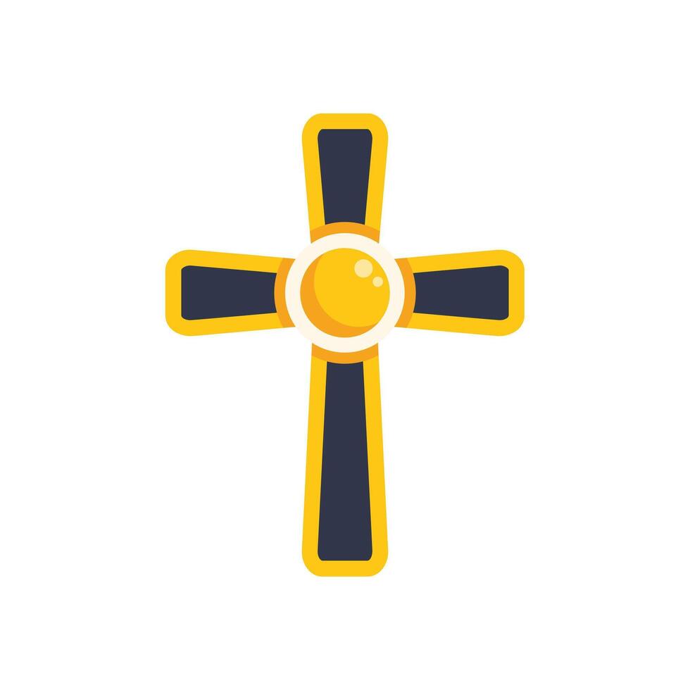 Golden ankh cross representing eternal life in ancient egypt vector