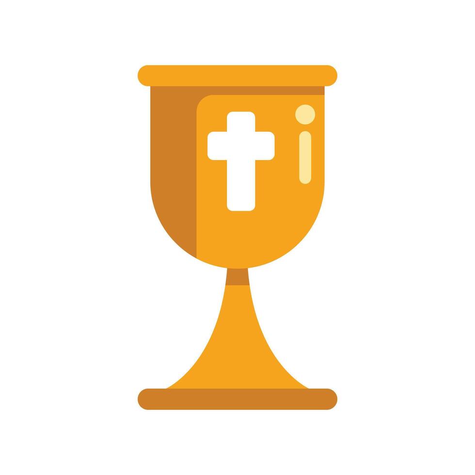 Golden chalice representing the holy communion ceremony vector