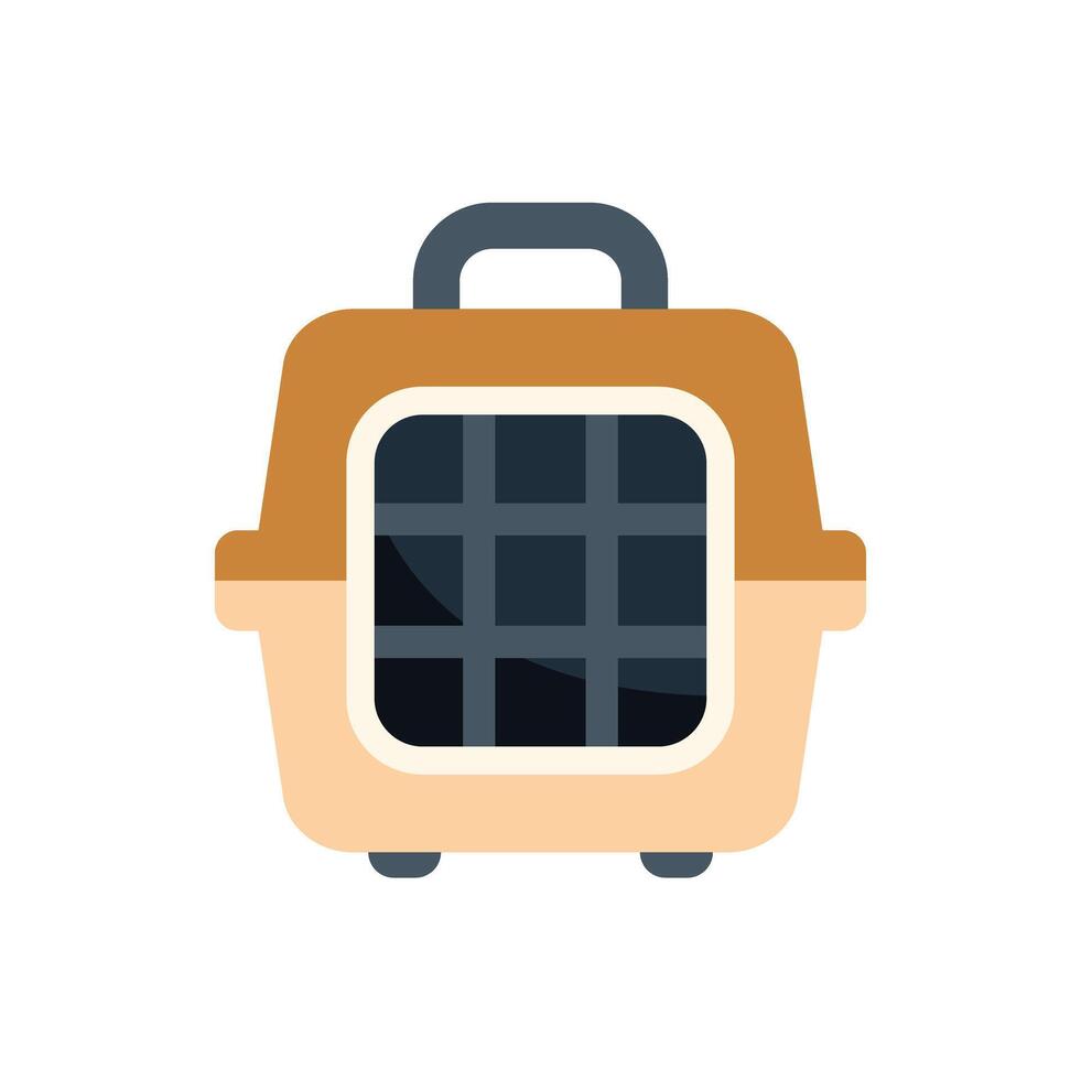 Pet carrier depicting safe transportation for cats and dogs vector