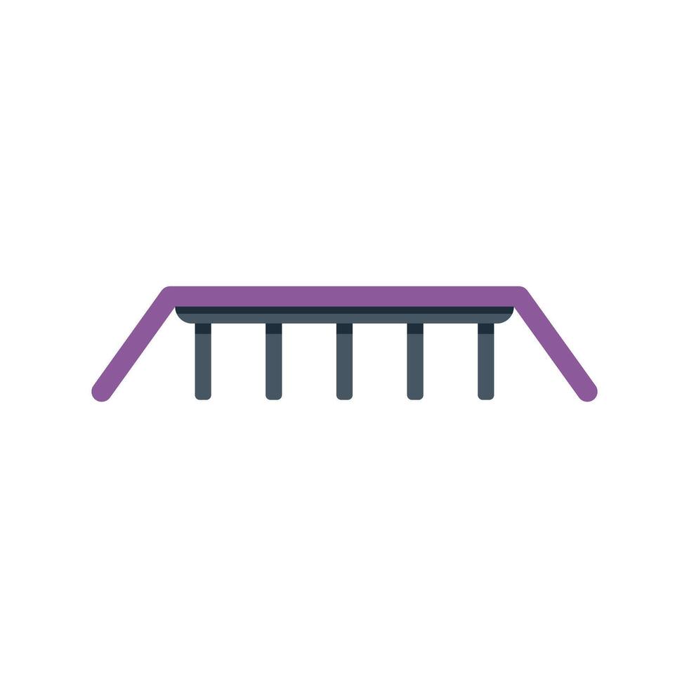 Dog agility equipment with a ramp and a platform for pet training vector
