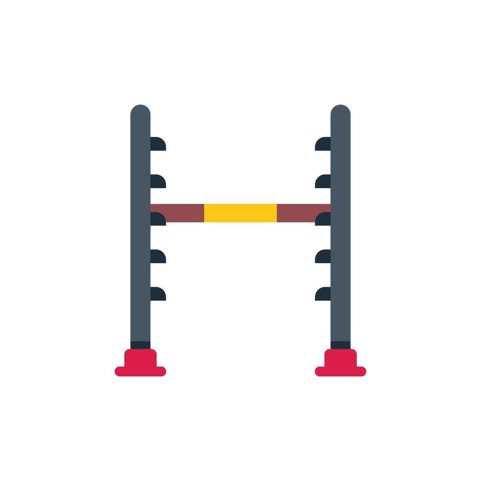 Adjustable gymnastic bar standing on white background vector