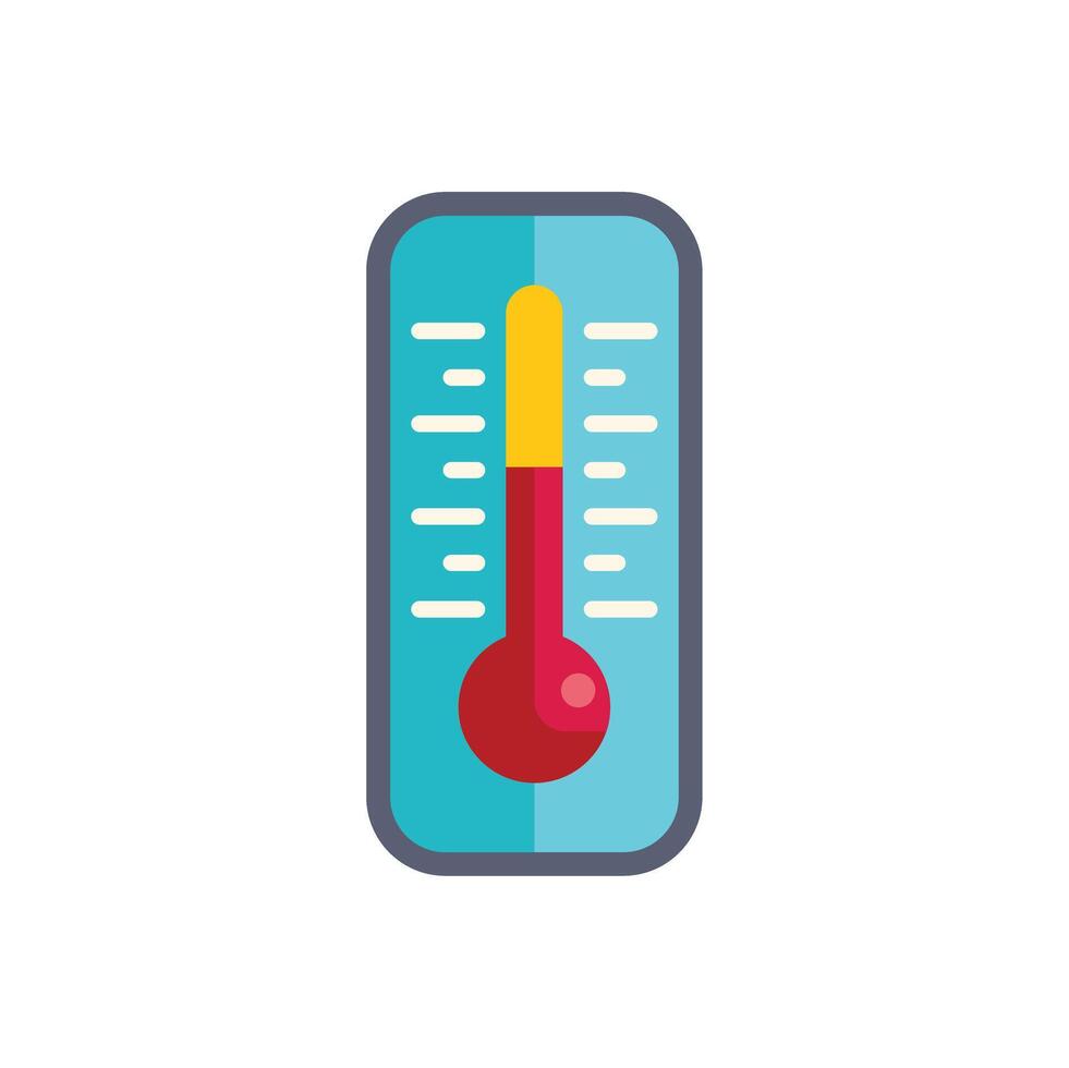 Thermometer showing increasing temperature icon illustration vector