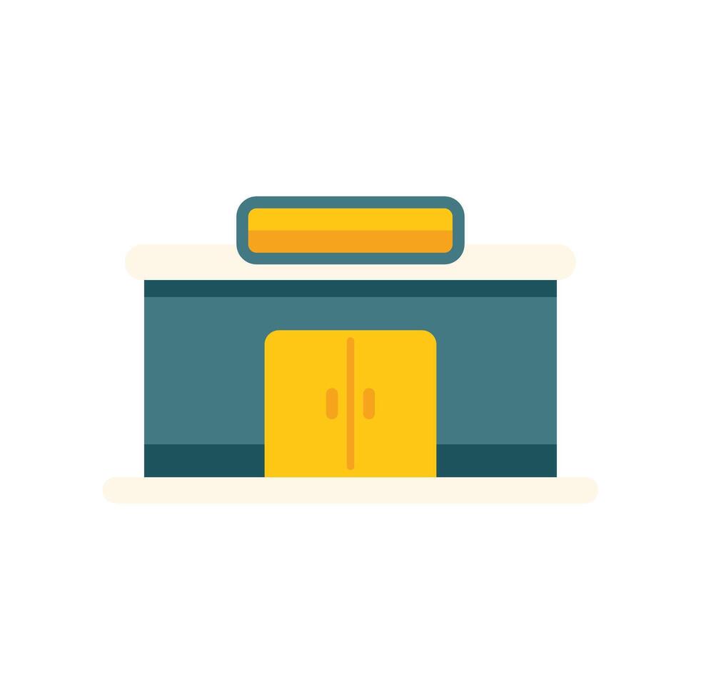 Illustration featuring a generic store front with a sign vector