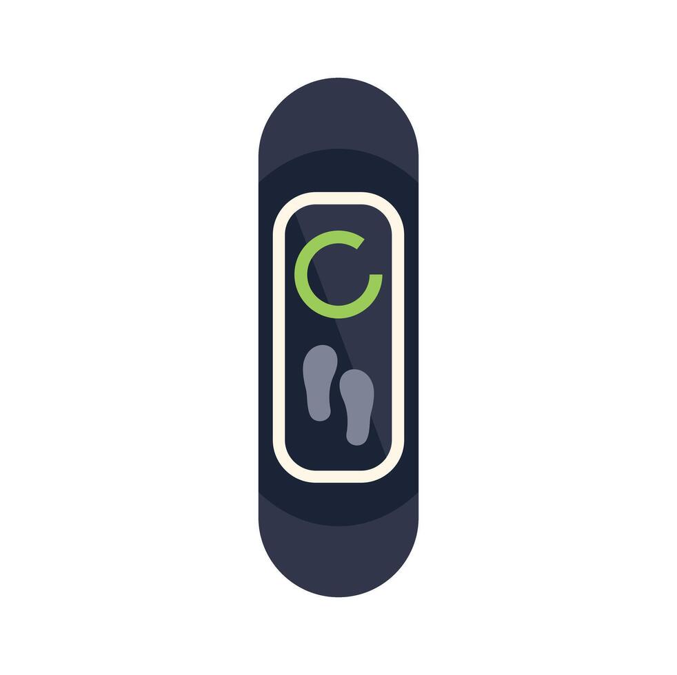 Smart scale measuring body composition showing footprints icon vector
