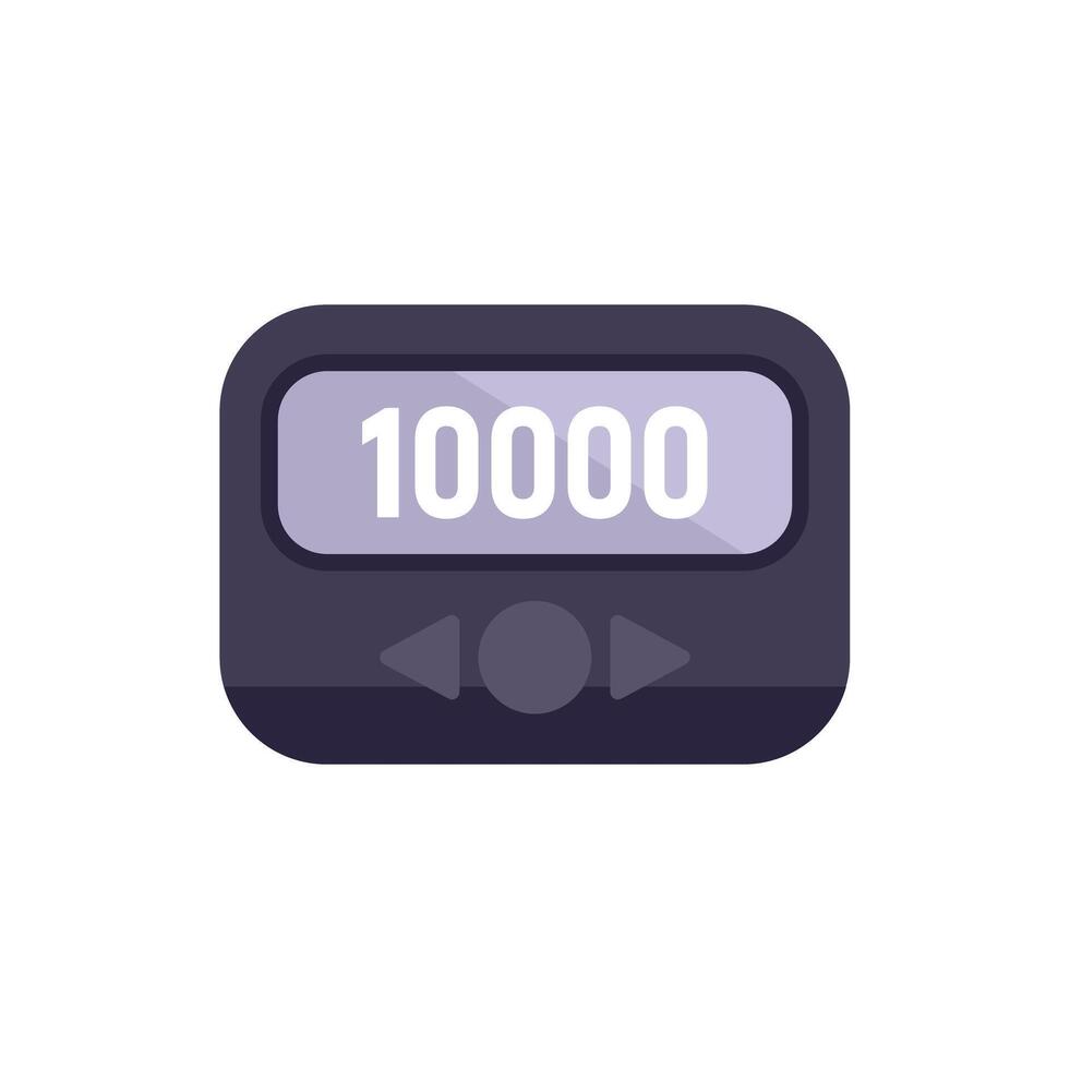 Electronic pocket pager showing number 10000 display vector