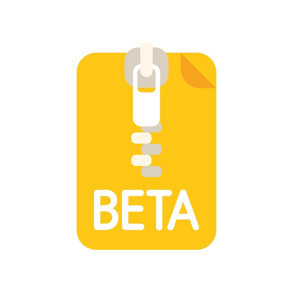Beta testing software development icon showing bug fixing phase vector