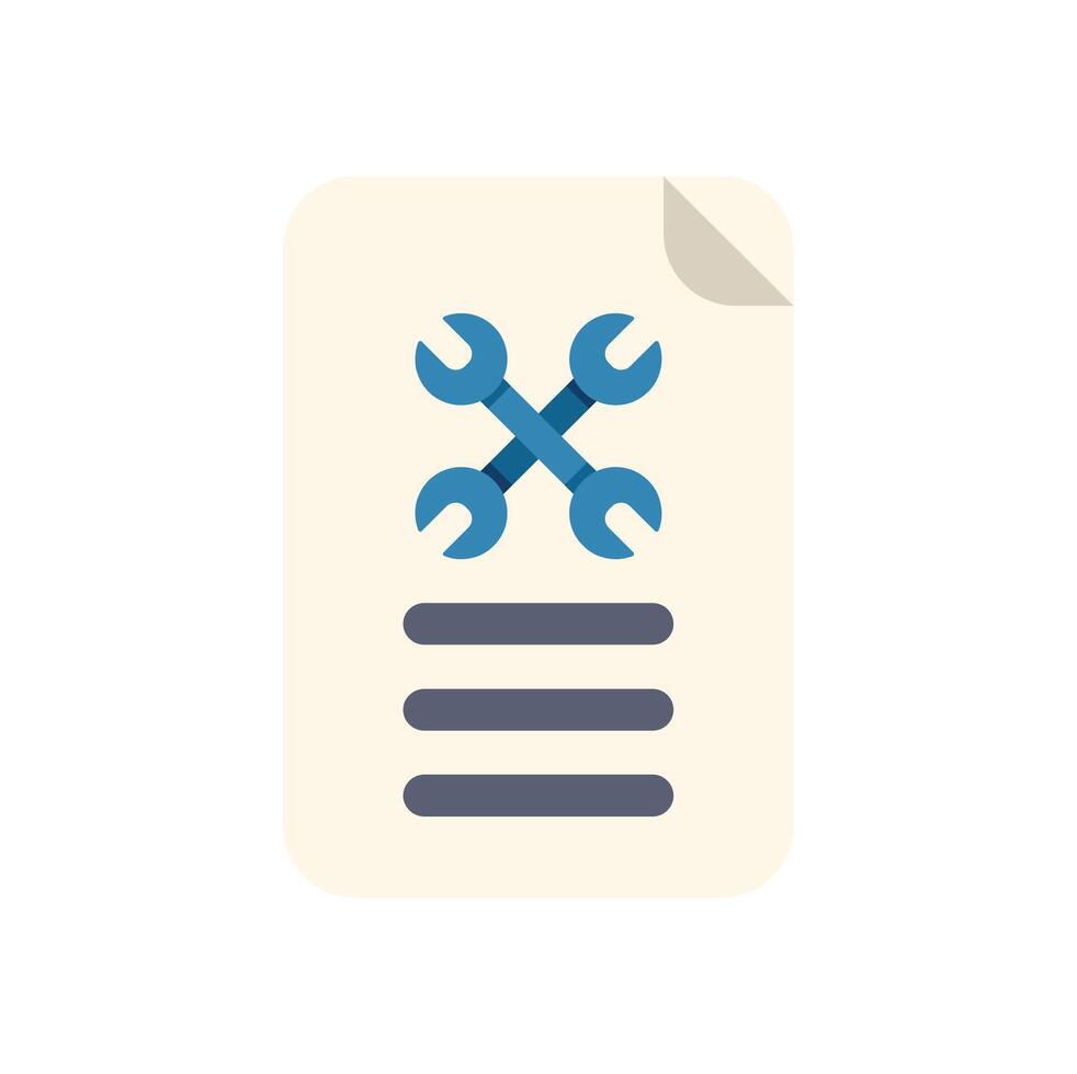 Technical support online help guide with wrench icon vector