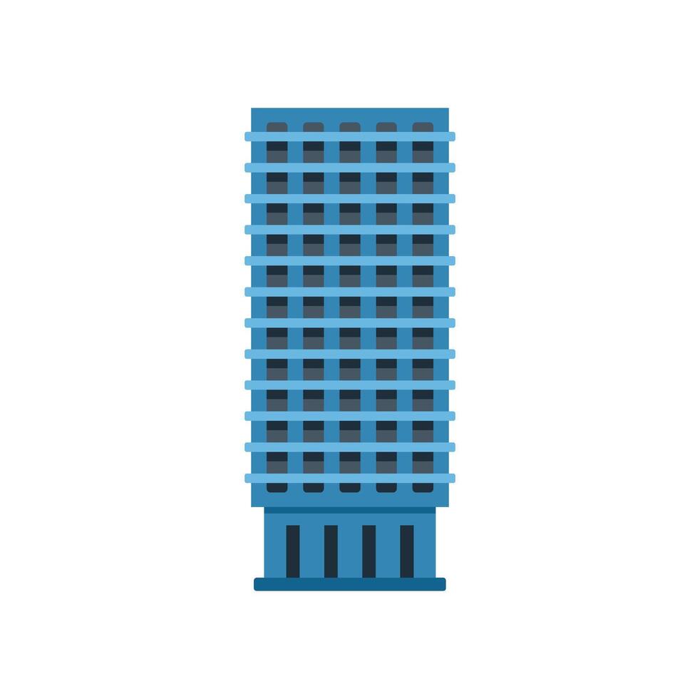 Modern city center business office building reaching for the sky vector