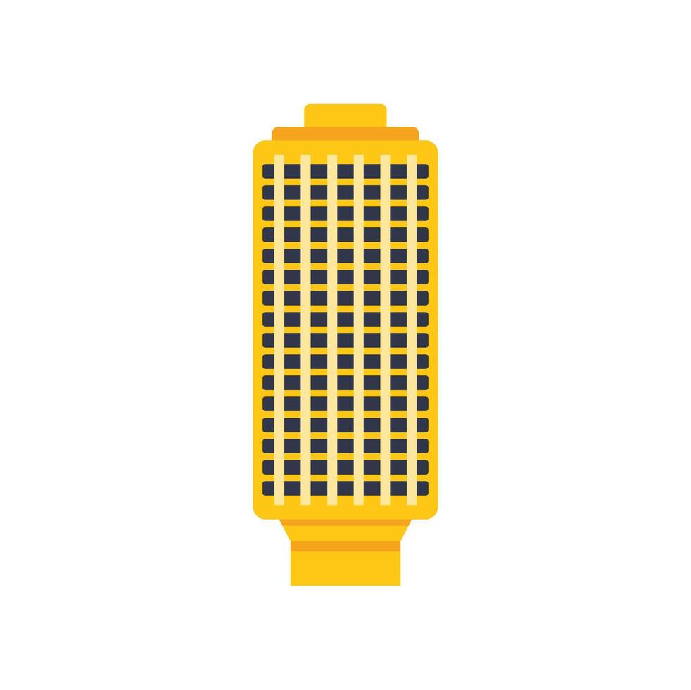 Modern yellow skyscraper building facade standing tall vector