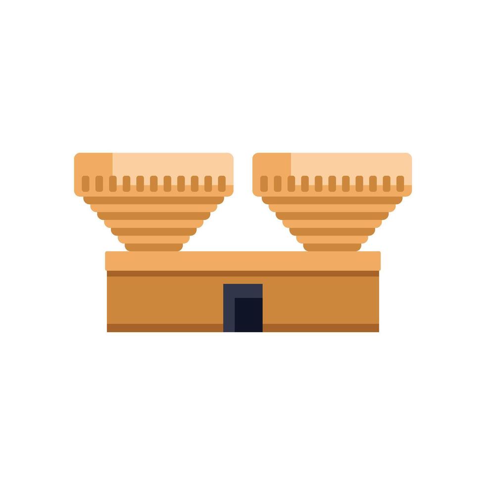 Balance scale comparing two sides representing equality and justice symbol vector