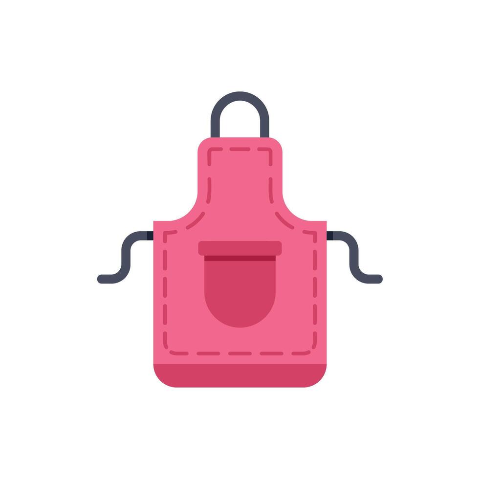 Pink apron hanging and waiting for cooking to start vector