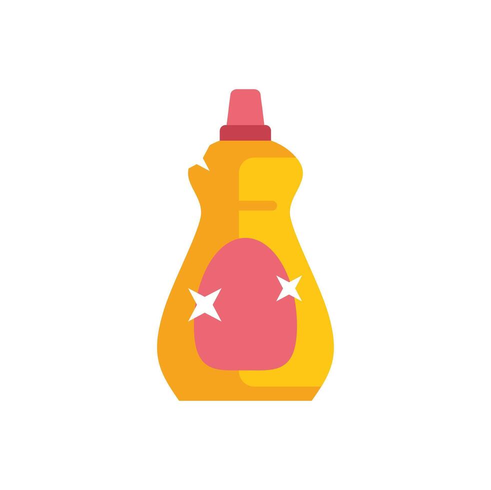 Cleaning product bottle shining clean with sparkling stars illustration vector