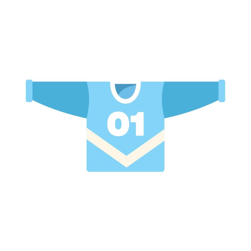 Light blue sports shirt with number one for team leader vector