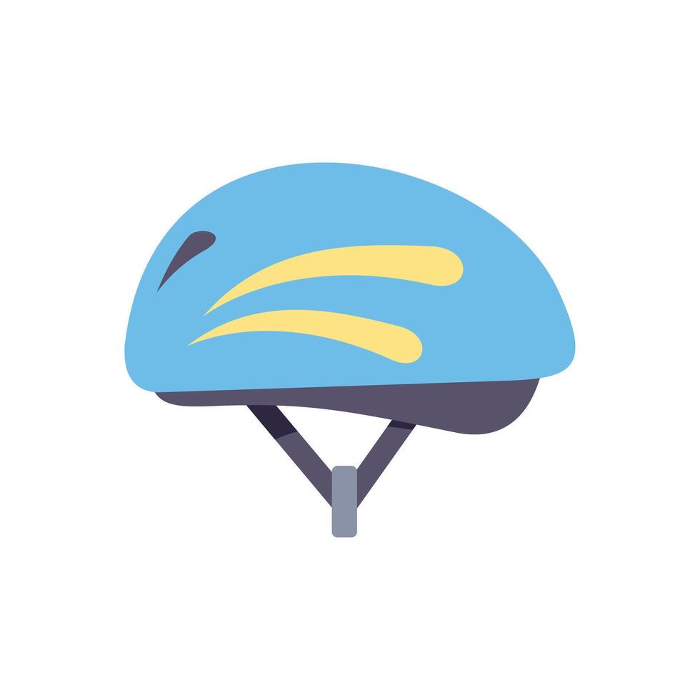 Blue bicycle helmet providing safety for cyclists vector