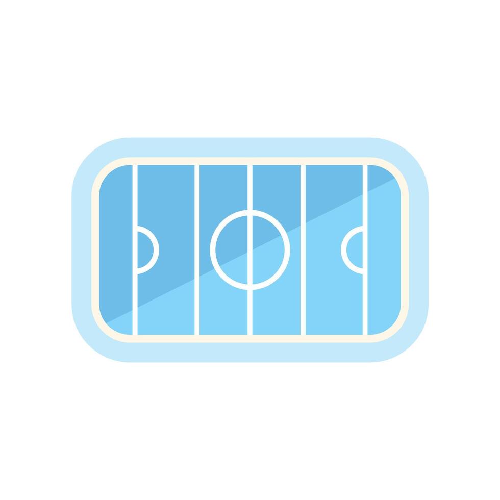 Minimalist illustration depicting empty soccer field from above vector