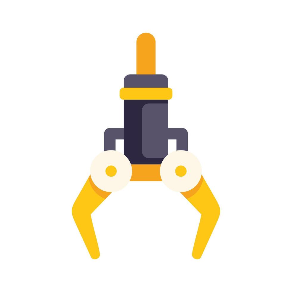 Robotic arm gripper holding using artificial intelligence technology vector
