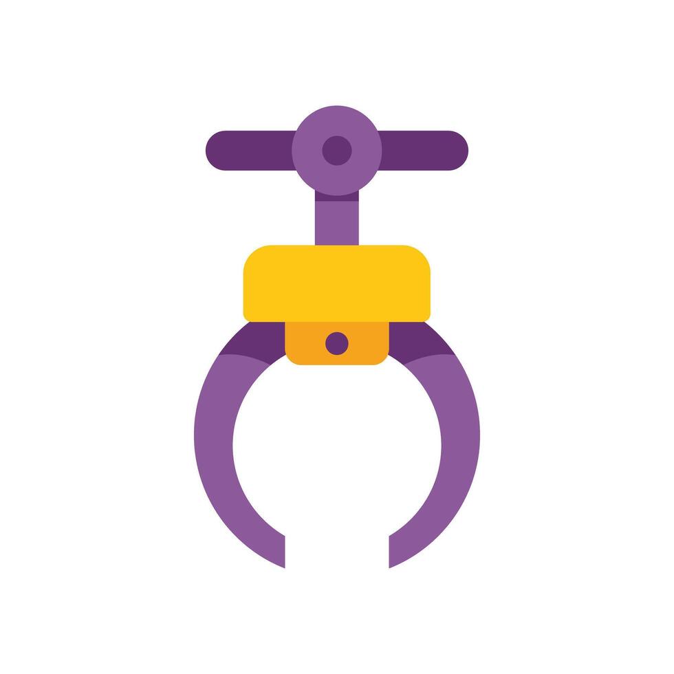 Robotic arm gripper holding, automation technology icon design vector