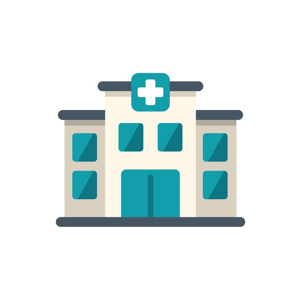 Modern hospital building representing healthcare services and medical assistance vector