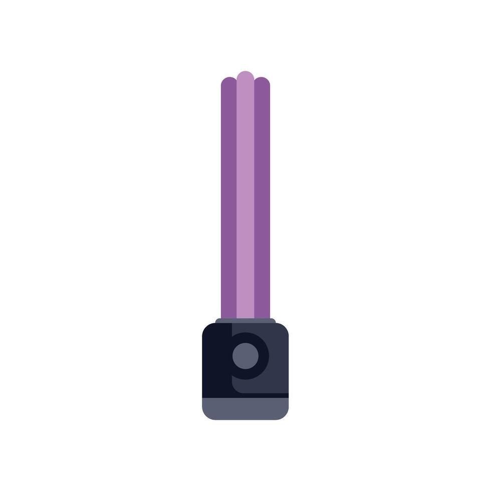 Modern ultraviolet air purifier operating, sterilizing air, eliminating germs, viruses, bacteria vector