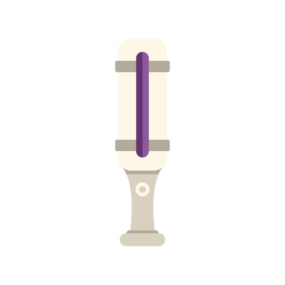 Portable uv disinfection lamp standing on white background vector