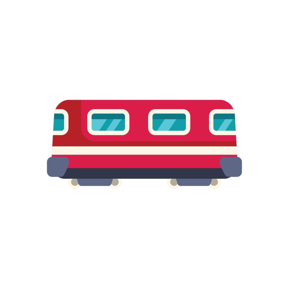 Modern high speed train wagon standing on railway vector