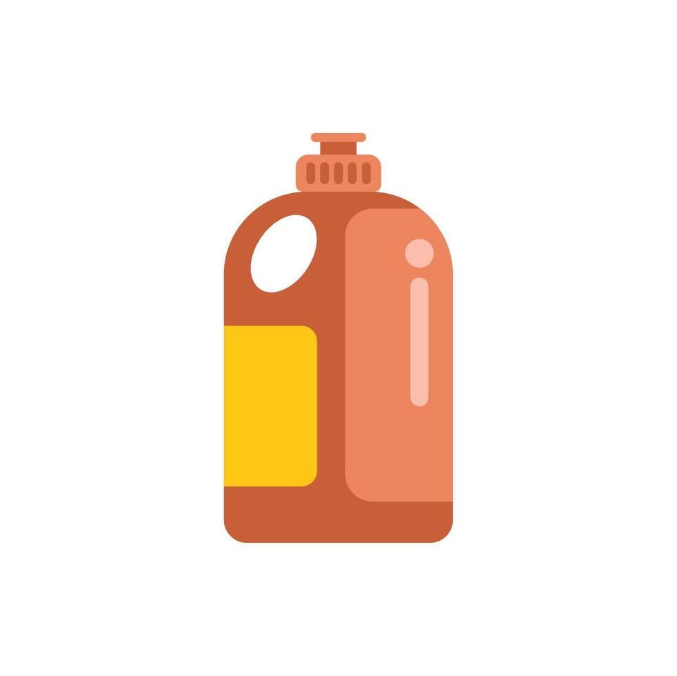 Plastic bottle packaging for detergent with blank label vector