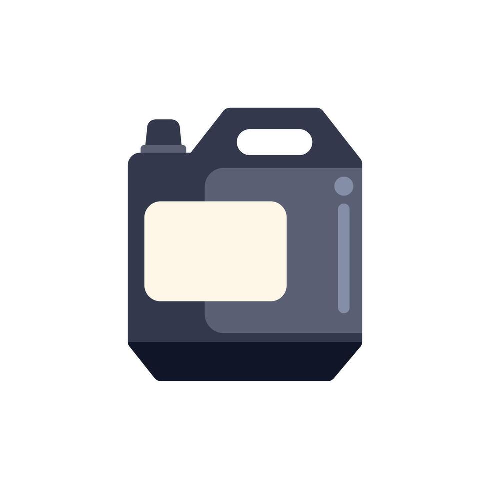 Plastic jerrycan showing empty label space for products like liquid soap vector