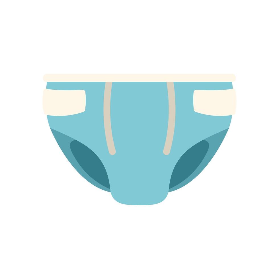 Blue baby diaper ensuring hygiene and comfort for toddlers vector