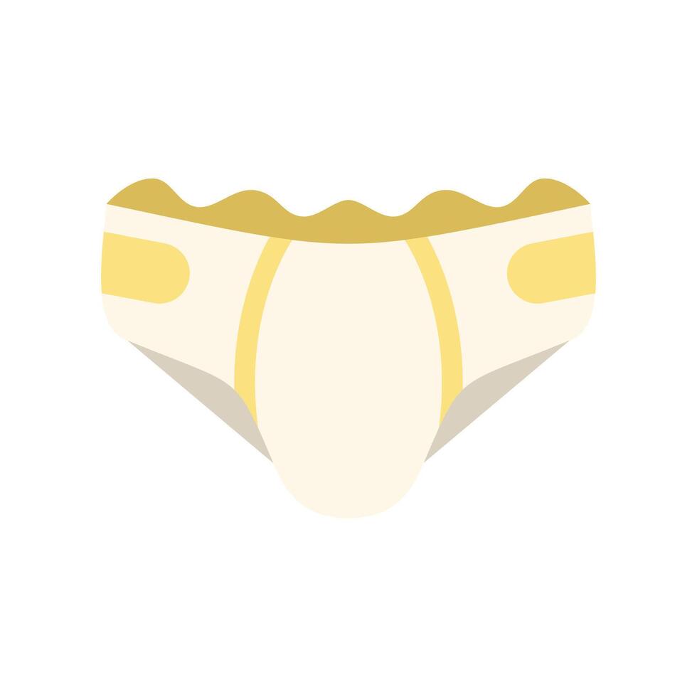 Baby diaper lying on white background vector