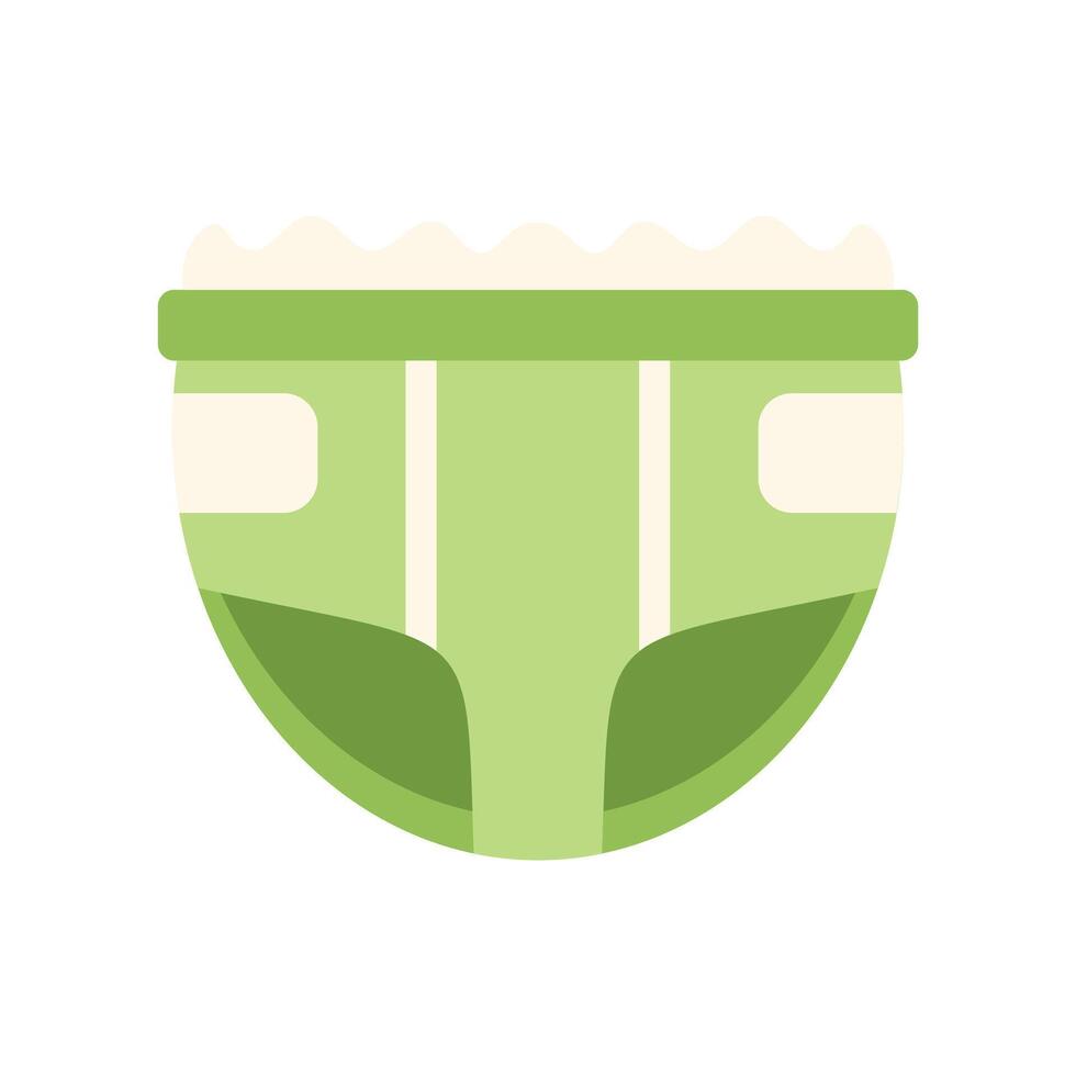 Green eco friendly baby diaper indicating fullness level vector