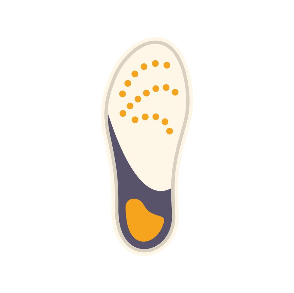 Orthopedic insole providing arch support for comfortable walking vector