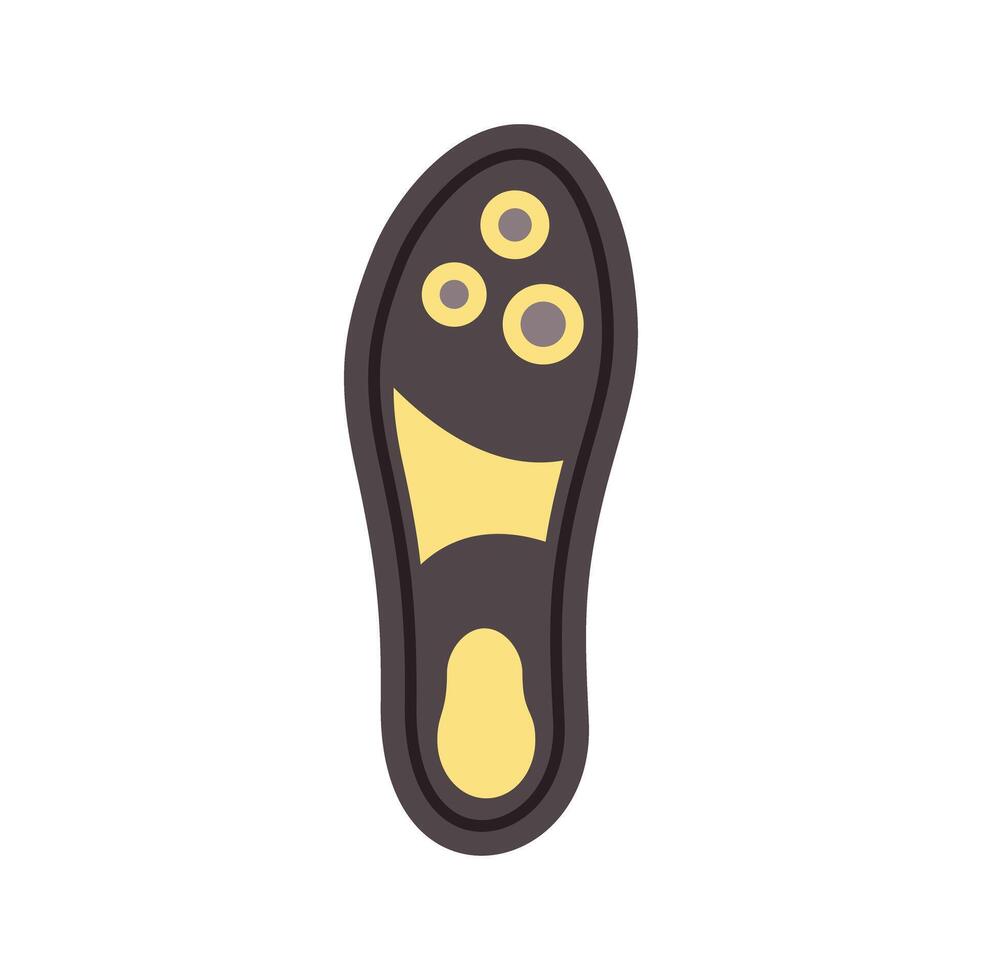 Orthopedic insole providing arch support for flat foot vector