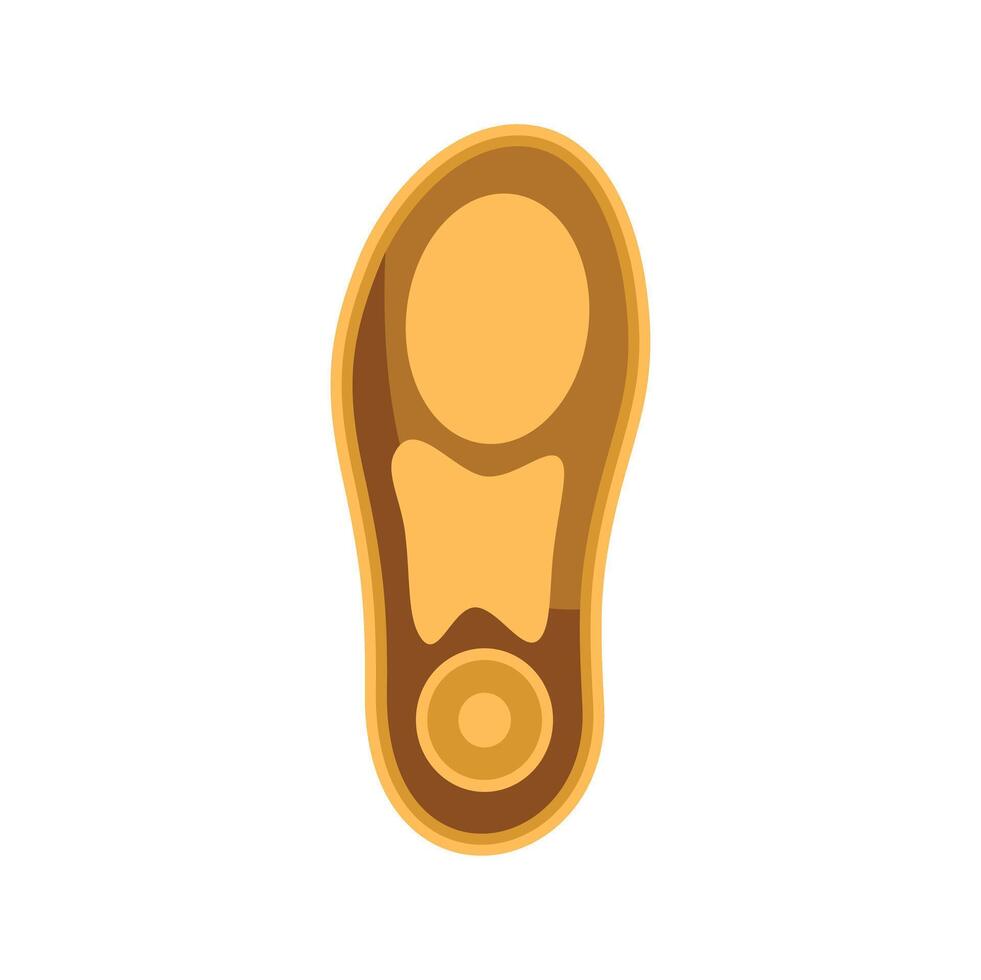 Orthopedic insole providing arch support for flat foot vector