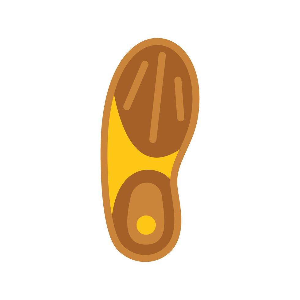 Orthopedic insole providing support and cushioning for feet vector
