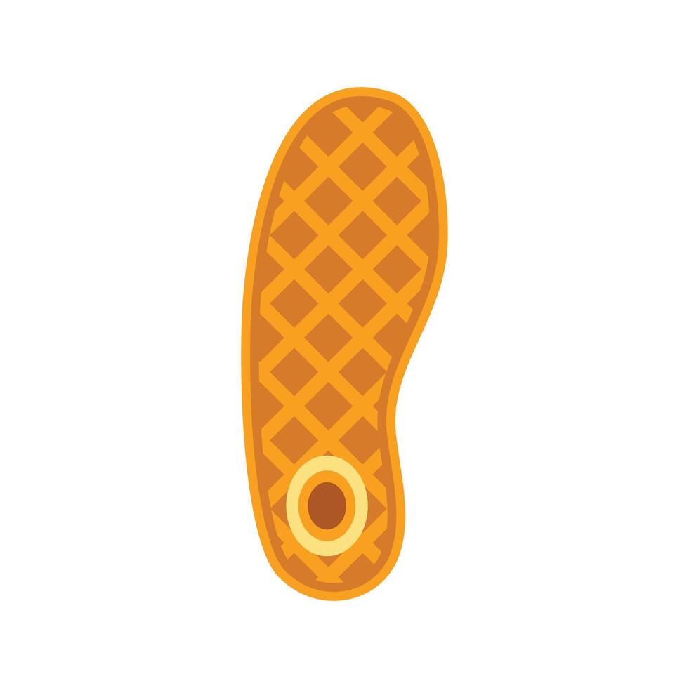 Orthopedic insole correcting flat feet condition icon vector